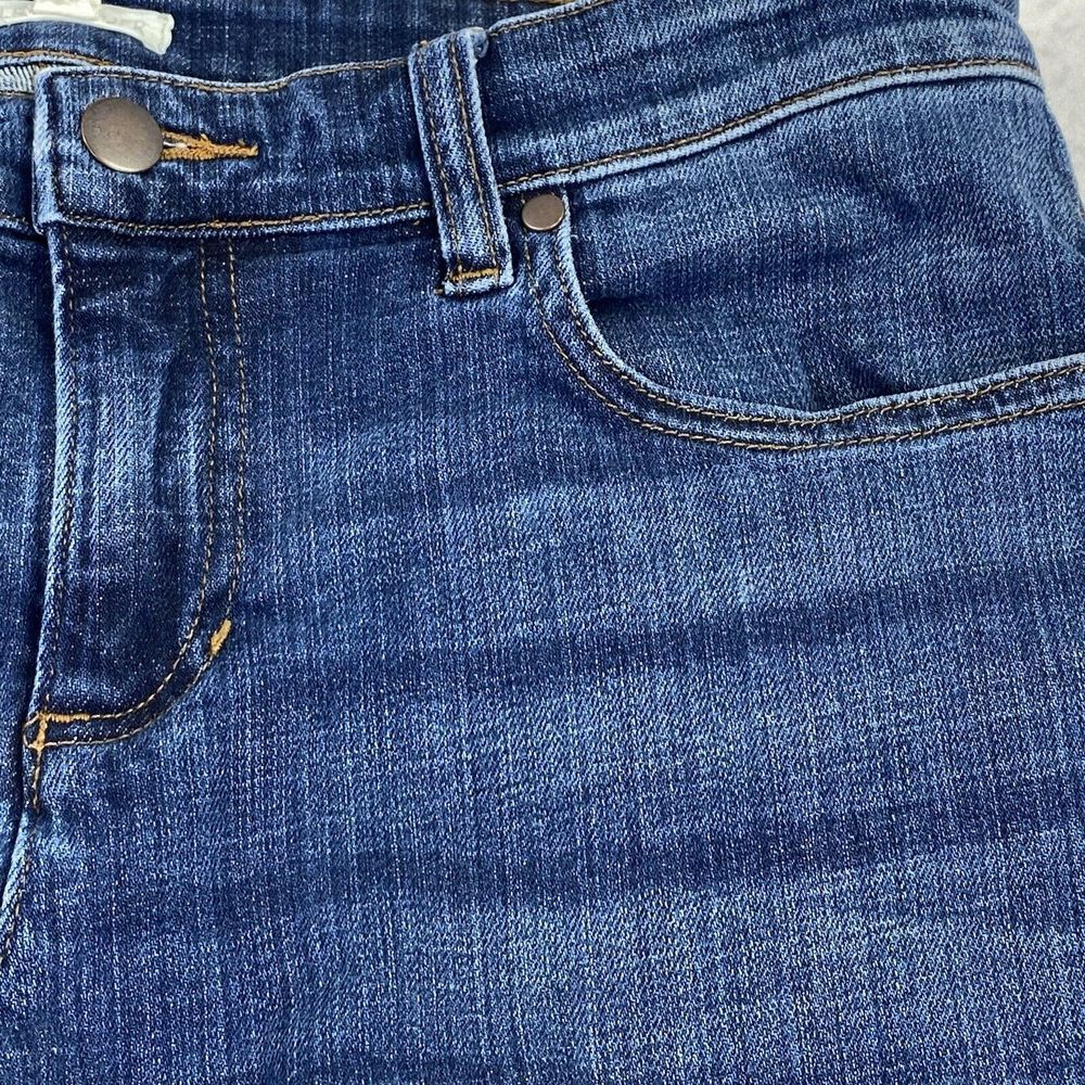Eileen Fisher Womens Jeans Size 8 Organic Cotton Mid Rise Tapered Leg Med Blue - Picture 9 of 14